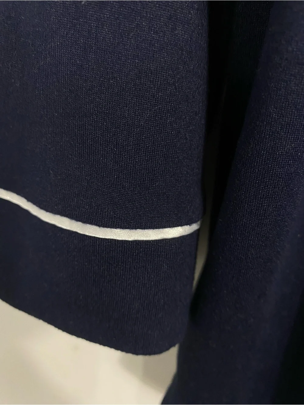 NINE WEST long-sleeve button-down XL pajama gown top navy blue